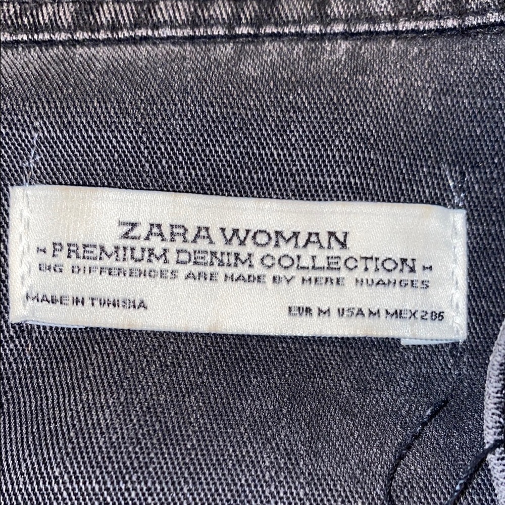 Zara Grey Super Soft Button Down With White Platt… - image 2